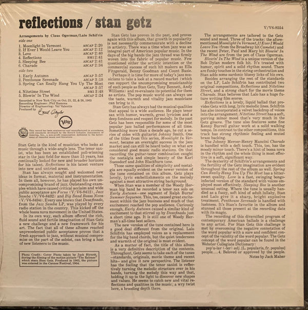 Stan Getz : Reflections (LP, Album)