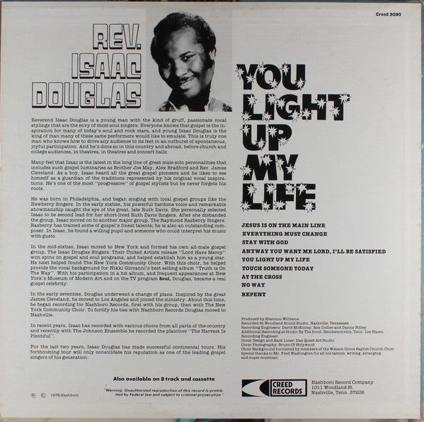 Rev. Isaac Douglas : You Light Up My Life (LP)