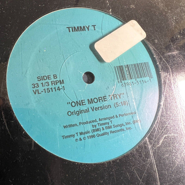 Timmy T : One More Try (12")