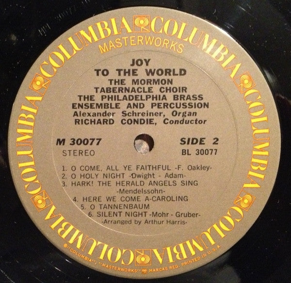 The Mormon Tabernacle Choir*, The Philadelphia Brass Ensemble And Percussion* : Joy To The World (LP, Album, Pit)
