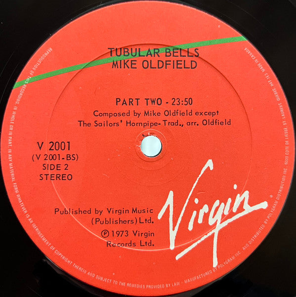 Mike Oldfield : Tubular Bells (LP, Album, RE, Qua)