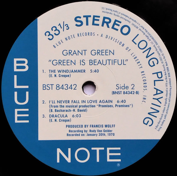 Grant Green : Green Is Beautiful (LP, Album, RE, 180)