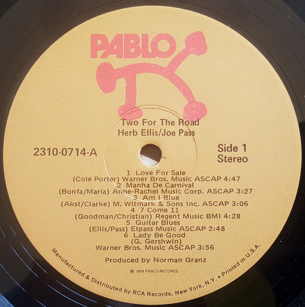 Herb Ellis / Joe Pass : Two For The Road (LP, Album, Ind)