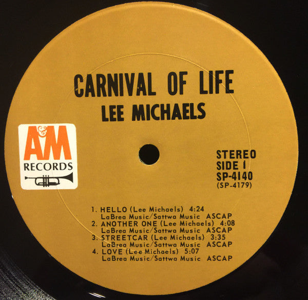 Lee Michaels : Carnival Of Life (LP, Album, Pit)