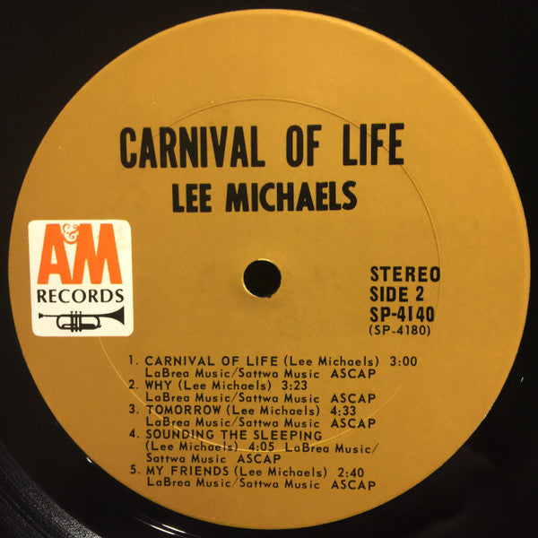 Lee Michaels : Carnival Of Life (LP, Album, Pit)