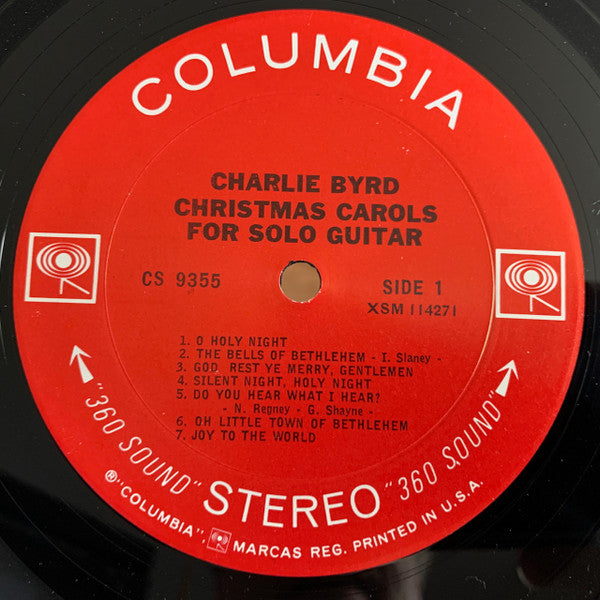 Charlie Byrd : Christmas Carols For Solo Guitar (LP, Album, San)