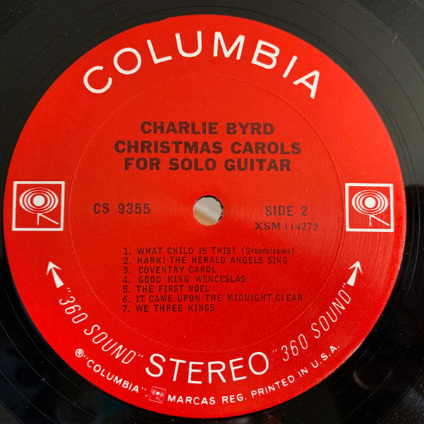 Charlie Byrd : Christmas Carols For Solo Guitar (LP, Album, San)