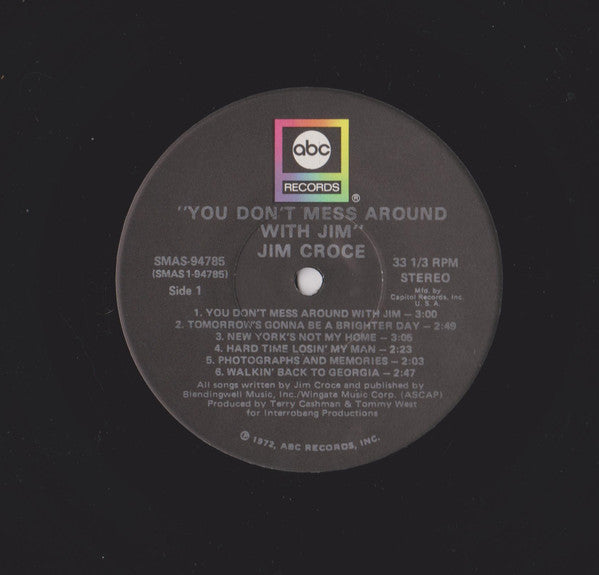 Jim Croce : You Don't Mess Around With Jim (LP, Album, Club, Cap)