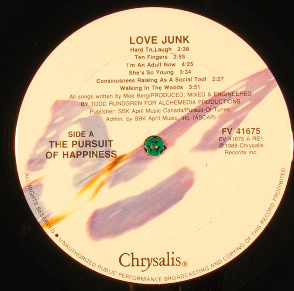 The Pursuit Of Happiness : Love Junk (LP, Album)