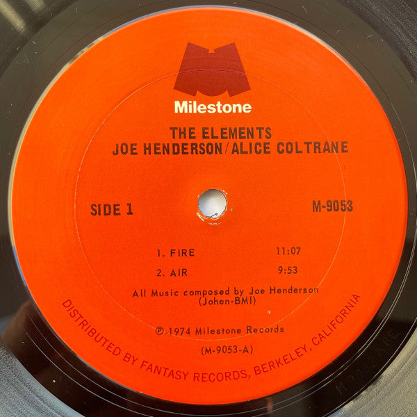 Joe Henderson Featuring Alice Coltrane : The Elements (LP, Album)