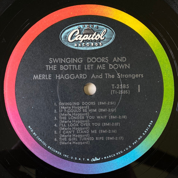 Merle Haggard And The Strangers (5) : Swinging Doors (And The Bottle Let Me Down) (LP, Album, Mono, Scr)