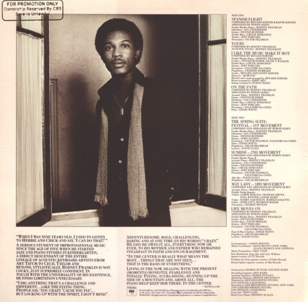 Rodney Franklin : In The Center (LP, Album, Promo)
