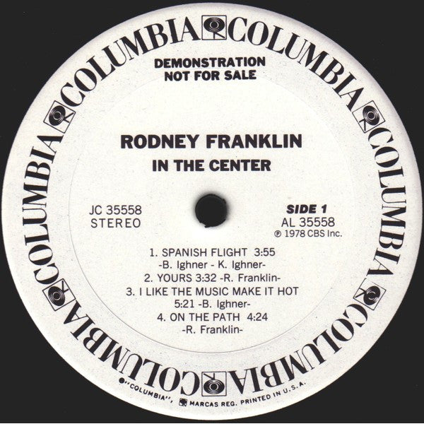 Rodney Franklin : In The Center (LP, Album, Promo)