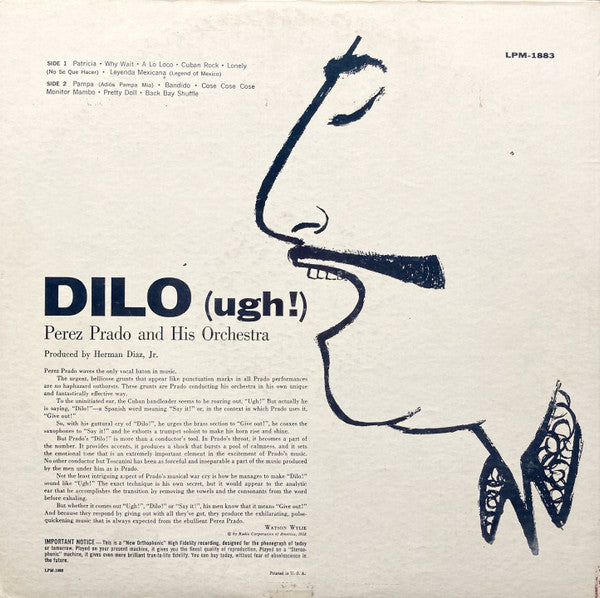Perez Prado And His Orchestra : Dilo (Ugh!) (LP, Album, Mono)