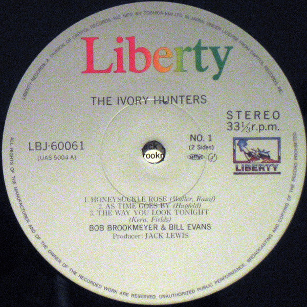 Bob Brookmeyer & Bill Evans : The Ivory Hunters (LP, Album, RE)