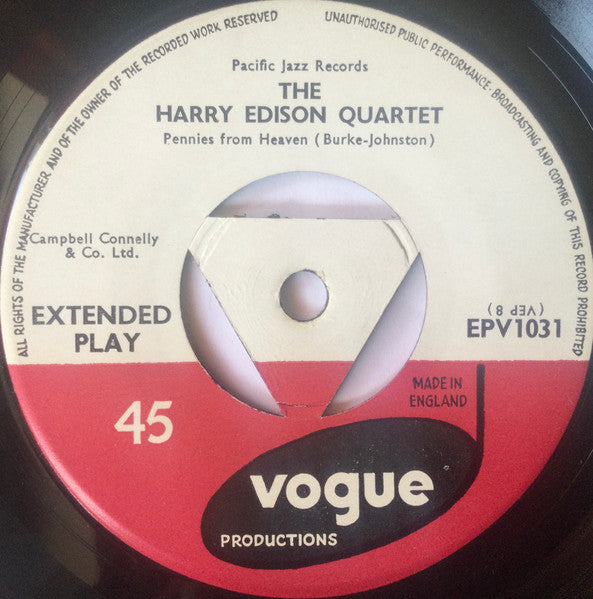 Harry Edison Quartet* : Sweets At The Haig (7", EP)