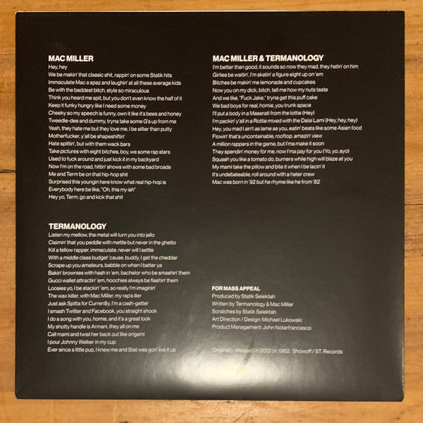 Statik Selektah & Termanology Feat. Mac Miller : 82 92 (7", Single, Ltd, Tra)