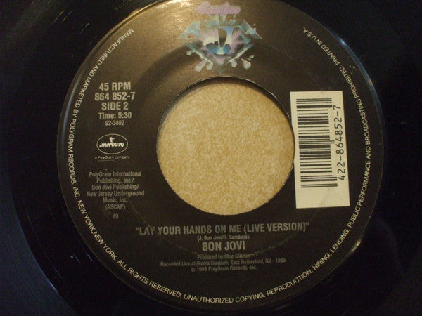 Bon Jovi : Bed Of Roses (7", Single, Spe)