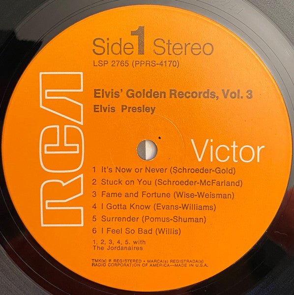 Elvis Presley : Elvis' Golden Records, Vol. 3 (LP, Comp, RE, Roc)