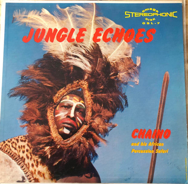 Chaino And His African Percussion Safari* : Jungle Echoes (LP, Album, RP, Red)