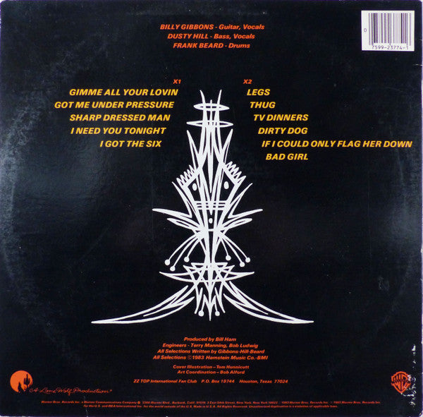 ZZ Top : Eliminator (LP, Album, Jac)
