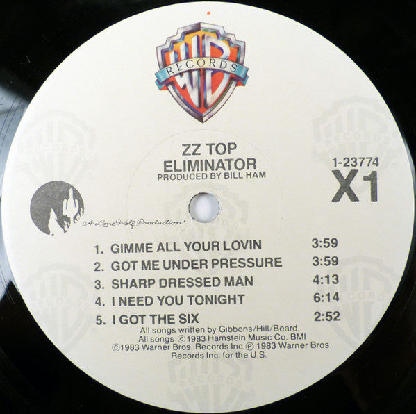 ZZ Top : Eliminator (LP, Album, Jac)