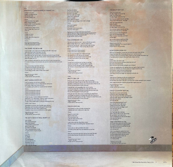 Eric Clapton : Money And Cigarettes (LP, Album, Club, Pit)