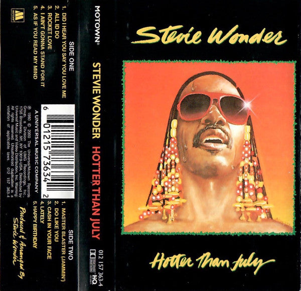 Stevie Wonder : Hotter Than July (Cass, Album, RE, RM)