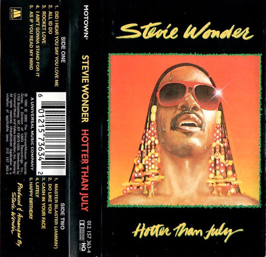 Stevie Wonder : Hotter Than July (Cass, Album, RE, RM)