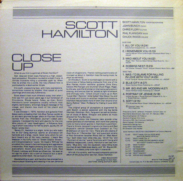Scott Hamilton : Close Up (LP, Album)