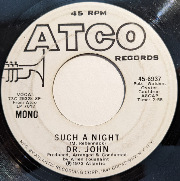 Dr. John : Such A Night (7", Mono, Promo, SP)