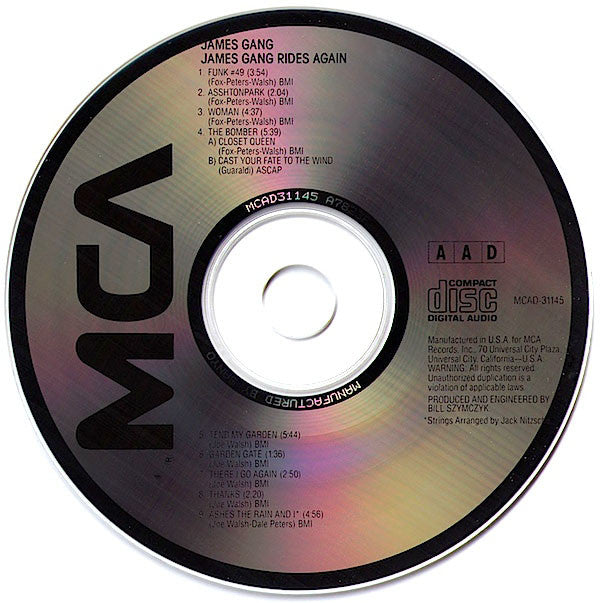James Gang : James Gang Rides Again (CD, Album, RE)