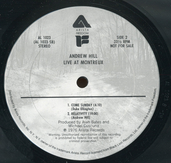 Andrew Hill : Live At Montreux (LP, Album, Promo)