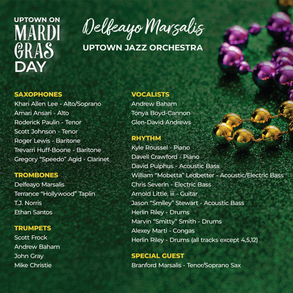 Delfeayo Marsalis, The Uptown Jazz Orchestra : Uptown On Mardi Gras Day (CD, Album)
