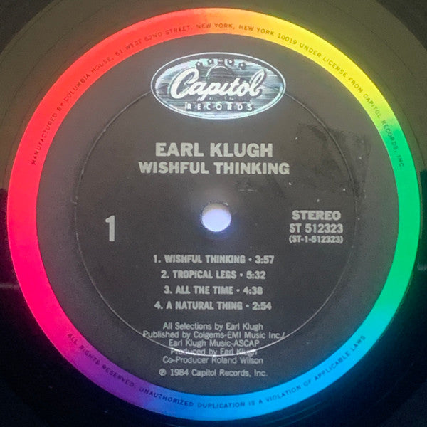 Earl Klugh : Wishful Thinking (LP, Album, Club, Pit)