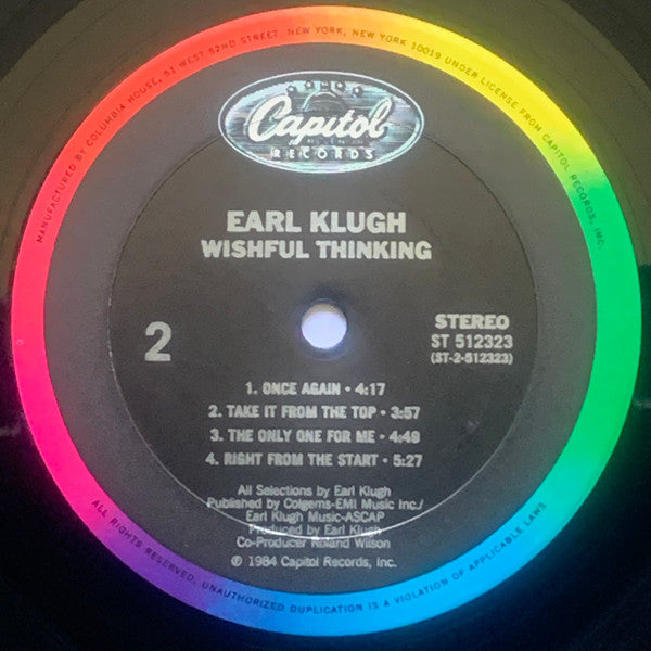 Earl Klugh : Wishful Thinking (LP, Album, Club, Pit)