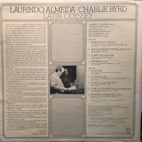 Laurindo Almeida · Charlie Byrd : Latin Odyssey (LP, Album)