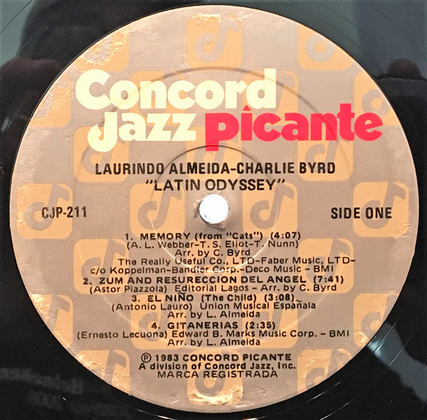 Laurindo Almeida · Charlie Byrd : Latin Odyssey (LP, Album)