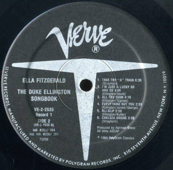 Ella Fitzgerald : The Duke Ellington Songbook (2xLP, Comp, Mono, RE, 53 )