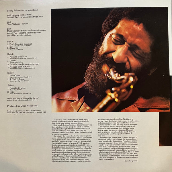 Sonny Rollins : Don't Stop The Carnival (2xLP, Album, Gat)