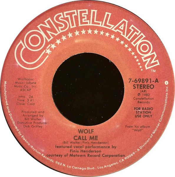 Wolf* : Call Me (7", Promo)