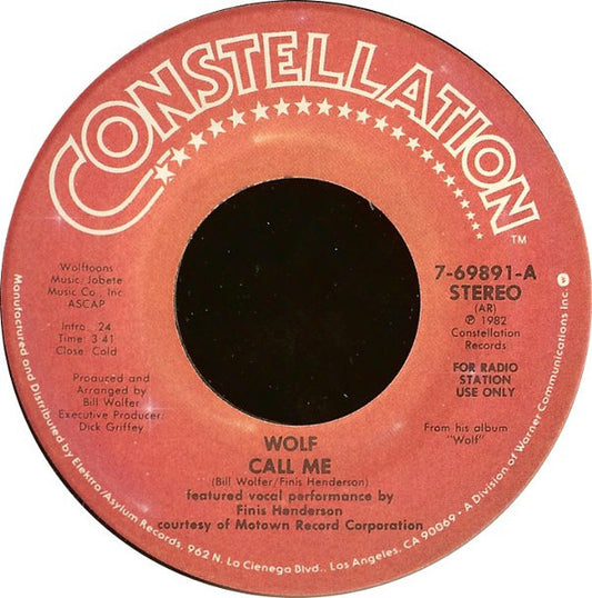 Wolf* : Call Me (7", Promo)