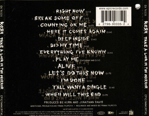 Korn : Take A Look In The Mirror (CD, Album)