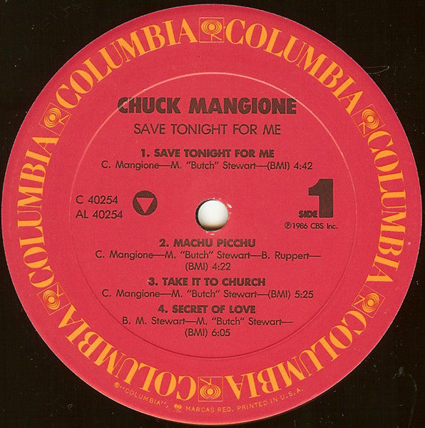 Chuck Mangione : Save Tonight For Me (LP, Album, Pit)