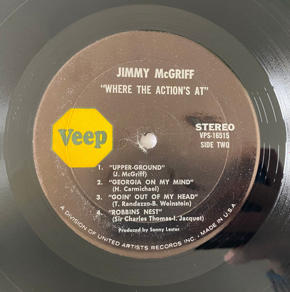 Jimmy McGriff : Live Where The Action's At! (LP, Album)