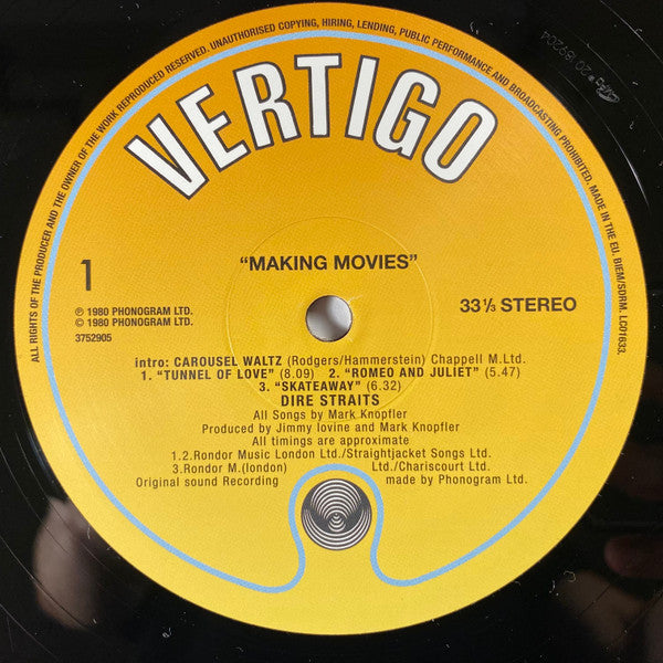 Dire Straits : Making Movies (LP, Album, RE, RM, 180)