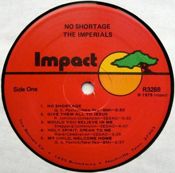 Imperials : No Shortage (LP, Album)