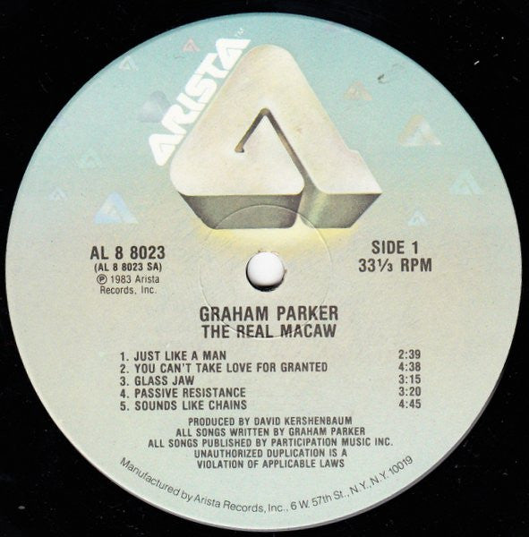 Graham Parker : The Real Macaw (LP, Album, Ind)