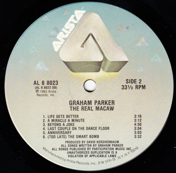 Graham Parker : The Real Macaw (LP, Album, Ind)