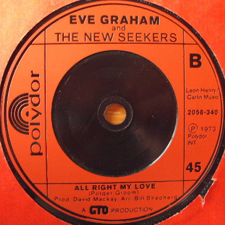 Eve Graham And The New Seekers : Nevertheless (I'm In Love With You) (7", Single)